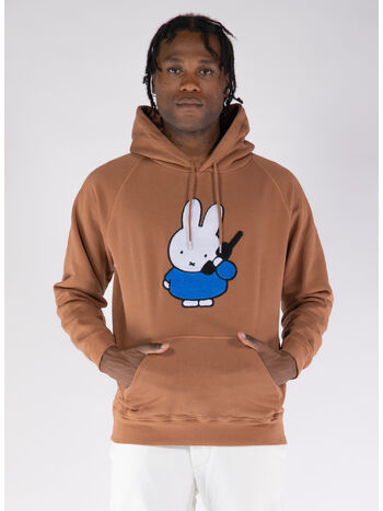 FELPA HOODIE MIFFY APPLIQUE, BROWN, small