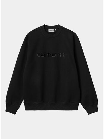 FELPA GIROCOLLO CON LOGO, 00EXX BLACK/BLACK, small