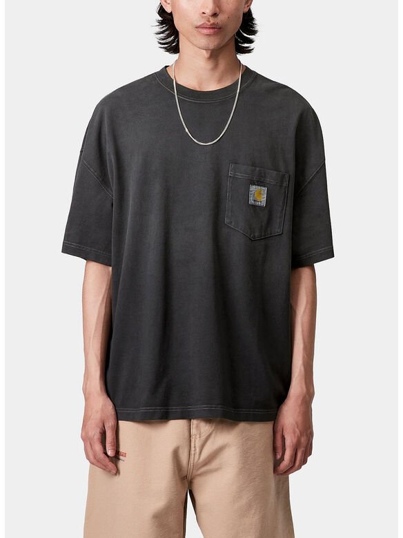 T-SHIRT S/S HUDSON POCKET, 895F BLACK CHALK WASH, medium