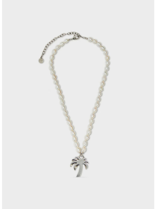 COLLANA PEARLS PALM, 0372 OFF WHITE SILVER, large