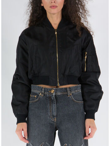 GIACCA BOMBER CORTA VERSACE GODDESS, 1B000 NERO, small