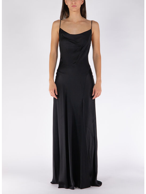 ABITO FINLEY SATIN, BLACK, large