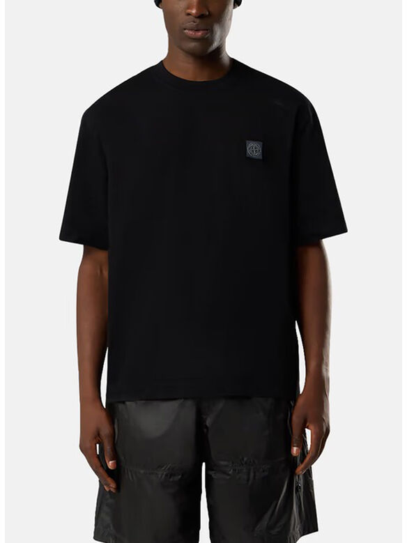 T-SHIRT COMBED ORGANIC COTTON JERSEY, V0029 BLACK, medium