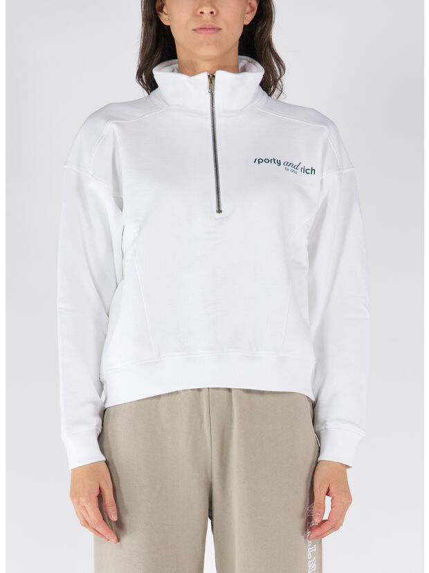 FELPA TANK QUARTER ZIP, WHITE, large