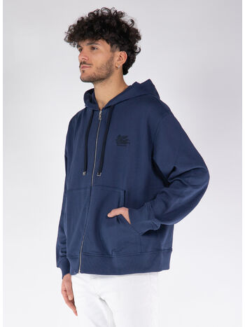 FELPA HOODIE CON ZIP, B0339, small
