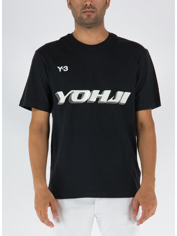T-SHIRT CON LOGO YOHJI, BLACK, small