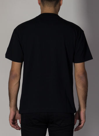 T-SHIRT PARIS SPRAYED LOGO, BLACK/WHITE, small