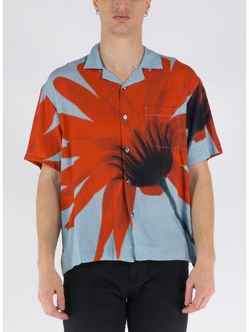 CAMICIA HALFTONE FLOWER SHIRT, LIGHTBLUE, small