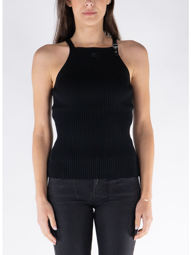 TOP BUCKLE RIB KNIT, 9999 BLACK, large