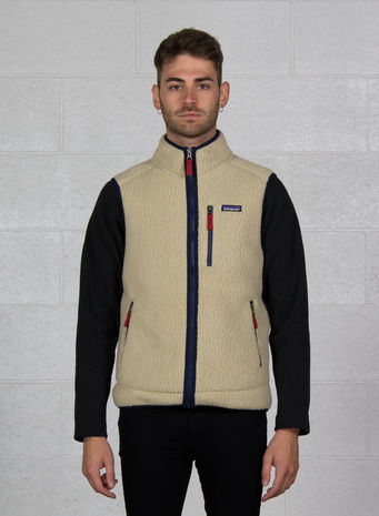 GIUBBOTTO SMANICATO RETRO PILE FLEECE, ELCAPKHAKI, small