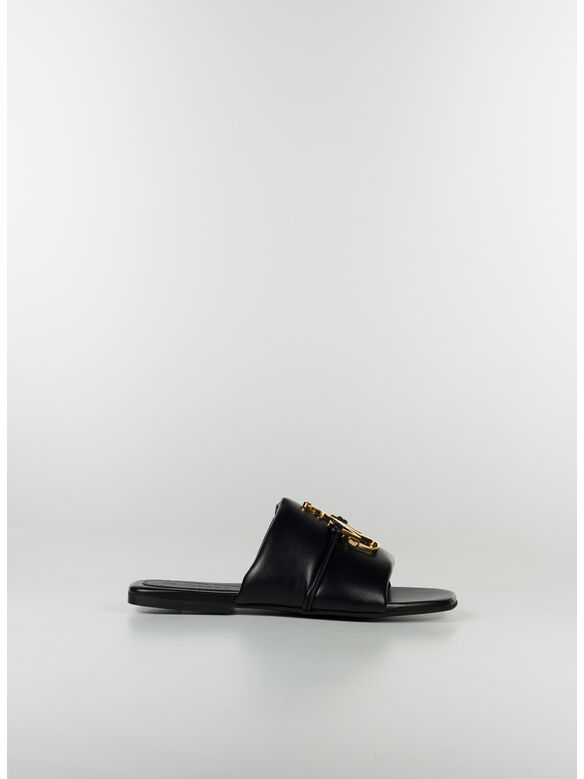 SANDALO ANCHOR LOGO SLIDE, 999 BLACK/ANCHOR GOLD, medium
