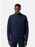 BIKER JACKET DENIM-RINSED, VJ201  BLUE RINSE, thumb
