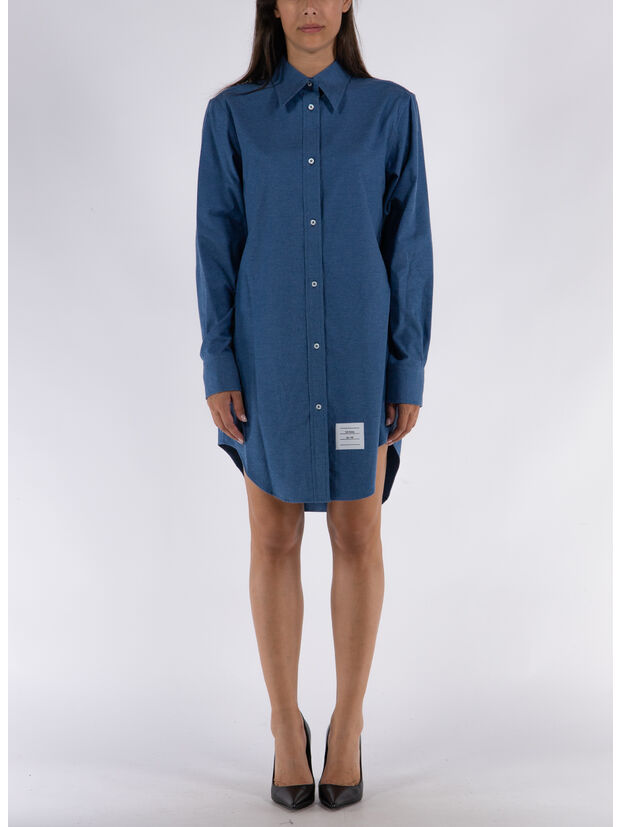 ABITO THIGH LENGTH EASY FIT POINT COLLAR, 440 DEEP BLUE, large