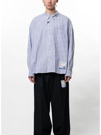 CAMICIA COTTON HIGH DENSITY STRIPE, LT.BLUE, small