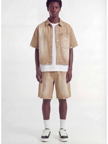 SHORT FLORAYNE, BROWN, small