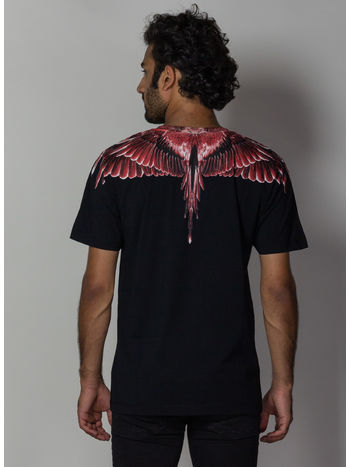 T-SHIRT RED GHOST WINGS, BLACK/MULTI, small