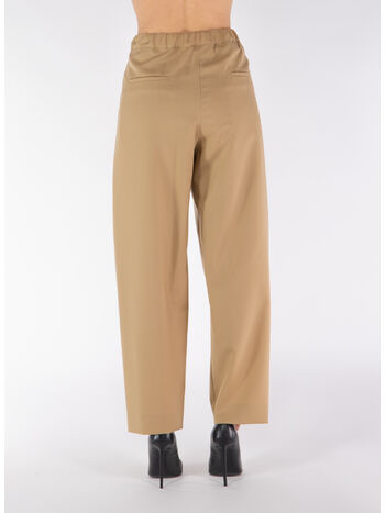 PANTALONI CROP IN FRESCO LANA CON COULISSE, 00W75, small