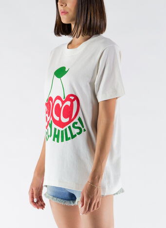 T-SHIRT CON STAMPA CILIEGIE BEVERLY HILLS, 9095, small