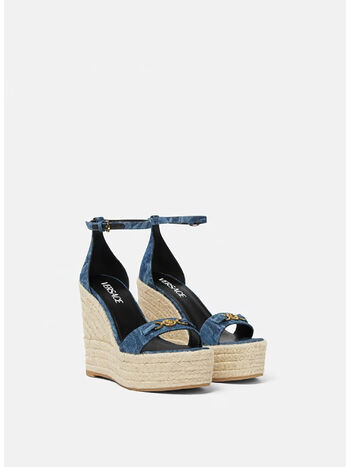 SANDALO WEDGE T140, 1D06V BLUE VERSACE GOLD, small