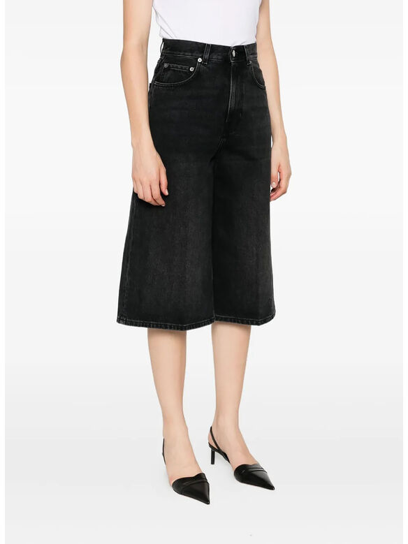 SHORT LUNGO IN DENIM BELLE, L0894 MID BLACK, medium