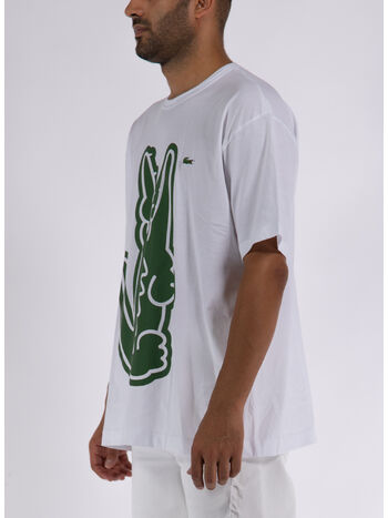 T-SHIRT KNIT X LACOSTE, WHITE, small