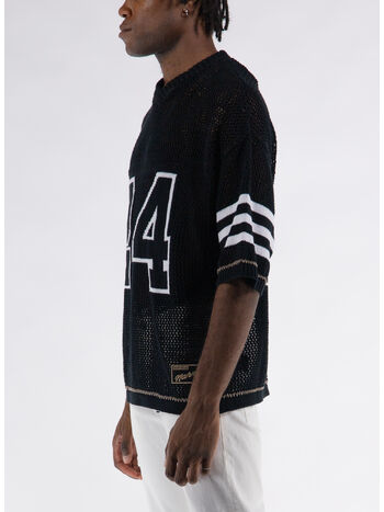 T-SHIRT KNIT24 FOOTBALL, 001 BLACK, small