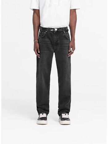 JEANS R2 STRAIGHT LEG DENIM, 001 BLACK, small