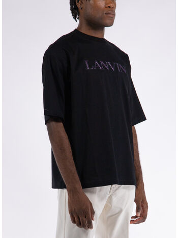 T-SHIRT PUFFER LANVIN PARIS OVERSIZED, 10 BLACK, small