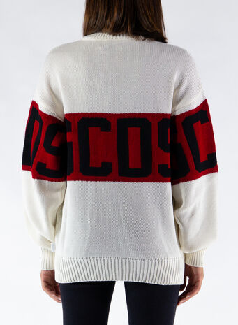 MAGLIONE LOGO, WHITE, small