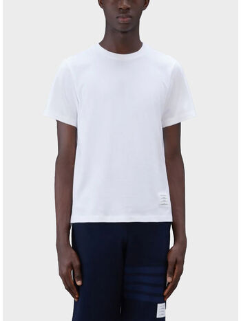 T-SHIRT JERSEY SIDE SLIT TEE, 100 WHITE, small