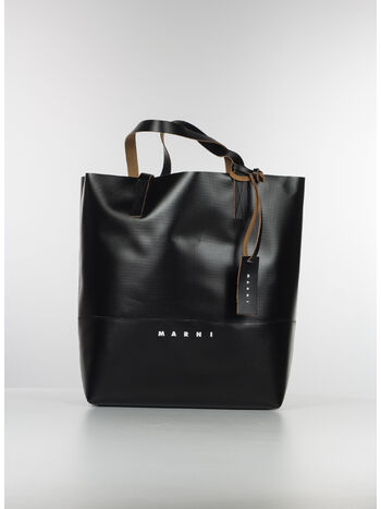 BORSA DA SHOPPING WITH MARNI PLATE, 00N99 BLACK, small