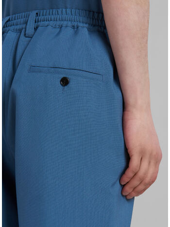 PANTALONI CON COULISSE IN FRESCO DI LANA, 00B37, small