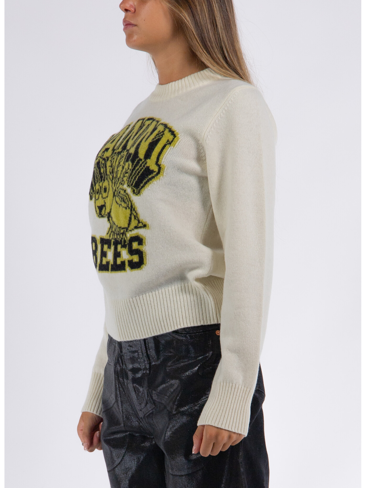 GANNI MAGLIONE GRAPHIC BEES O'NECK | a462155-115590 | Susi