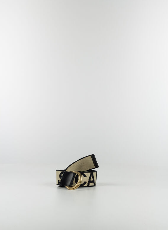 CINTURA BELT H4 ECO MONOGRAM FABRIC, 9195ECRUBLACK, medium