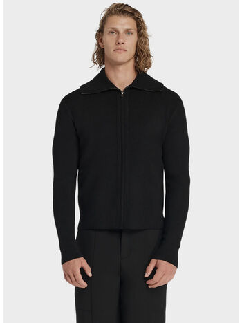 GIACCA KNIT ZIP, 0015 BLACK, small