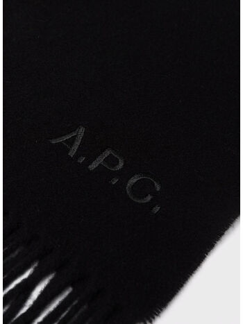 SCIARPA ECHARPE AMBROISE BRODEE, LZZ  BLACK, small