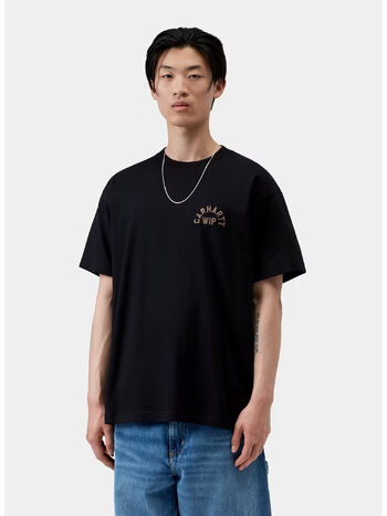 T-SHIRT ARCH SCRIPT, 3ZGXX BLACK/WIP H BROWN, small