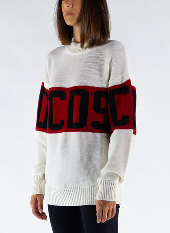MAGLIONE LOGO, WHITE, small