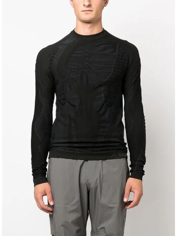 FELPA ROUNDNECK 3D KNIT, GRY0008 GREY/BLACK, small