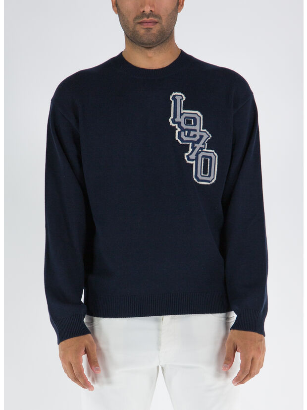 PULLOVER SEASONAL GRAPHIC JUMPER, 77 MIDNIGHT BLUE, large