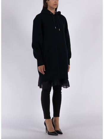 FELPA SPONGE SWEAT HOODIE, 001 BLACK, small