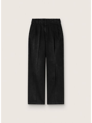 PANTALONE IN DENIM DI COTONE, 90100 BLACK, small