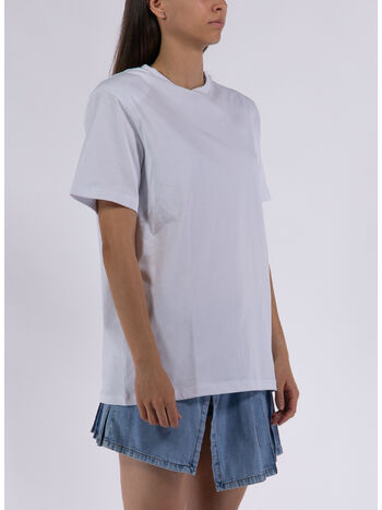 T-SHIRT STRAIGHT LOGO, 11-0601 BRIGHT WHITE, small