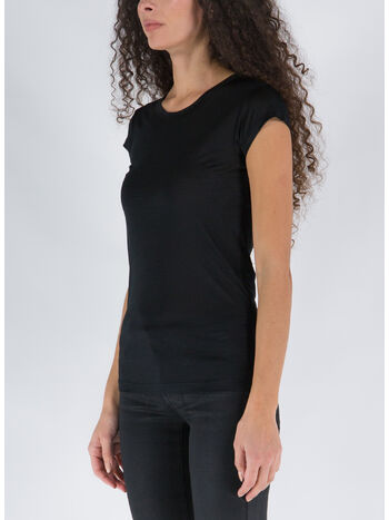 T-SHIRT SILK JERSEY FITTED, LB999 BLACK, small