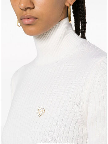 PULLOVER RIB HIGH NECK, 05 WHITE, small