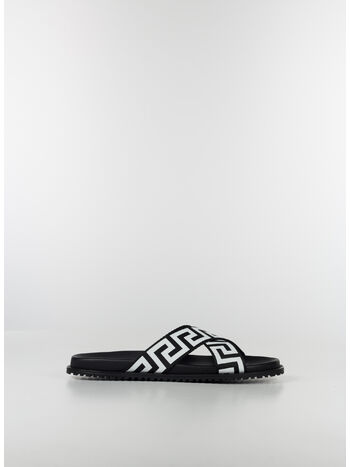SANDALI GRECA, 2B020 NERO BIANCO, small