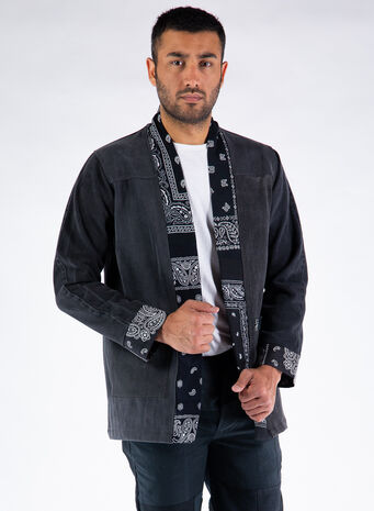 GIACCA KIMONO NORAGI IN DENIM, , small