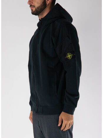 FELPA FULL ZIP BRUSHED ORGANIC COTTON FLEECE, V0029 BLACK, small