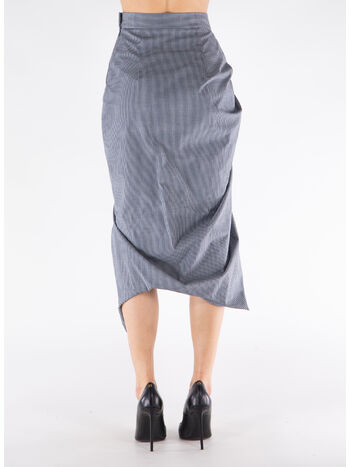 GONNA MIDI ASSIMETRICA, P204 GINGHAM , small