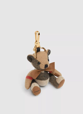 PORTACHIAVI CHARM ORSETTO THOMAS CON PAPILLON, ARCHIVEBEIGE, small